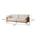 Vintage Solid Wood Convertible Sofa Bed With Storage Dimensions