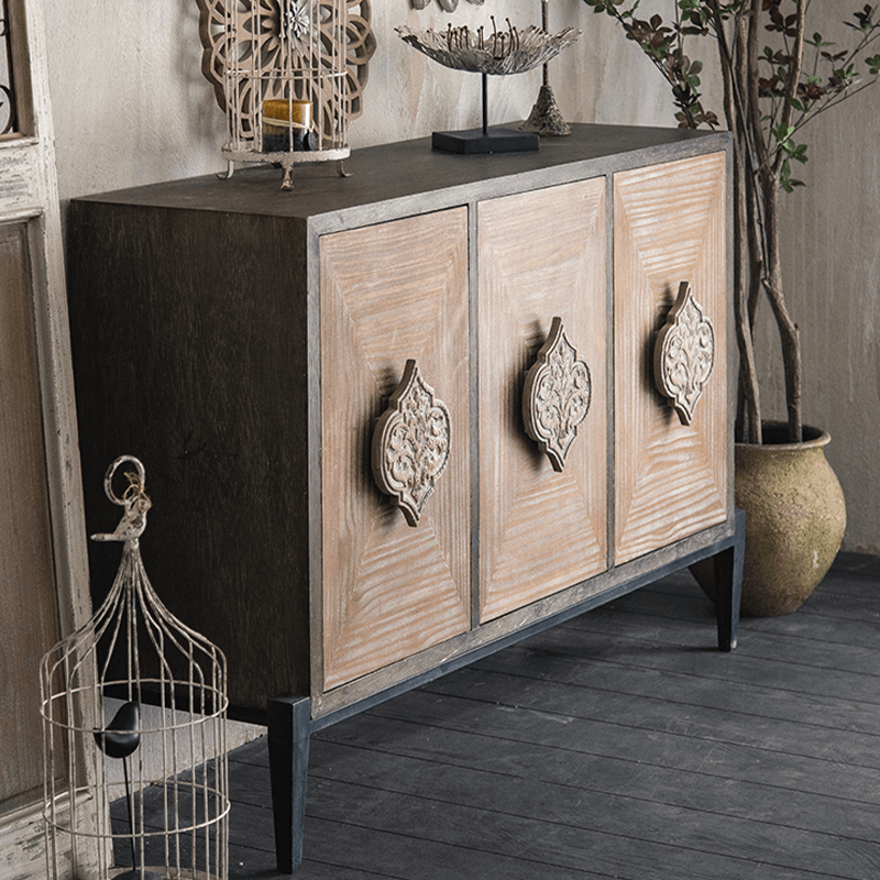 Vintage Style Brown Wood Sideboard With Ample Storage Zweitbild