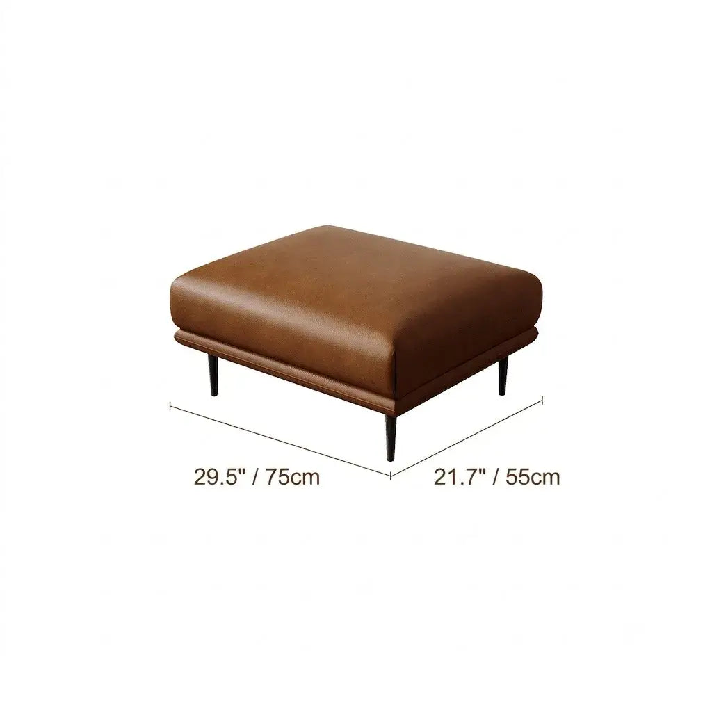 Vintage Waxed Leather Sofa With Tapered Legs for Reception Lounges Dimensions