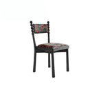 Vintage Wood Dining Chair Series with Beaded Solid Wood Legs and Textured Upholstery