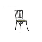 Vintage Wood Dining Chair Series with French Curved Frame and Upholstered Seat
