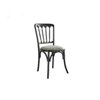 Vintage Wood Dining Chair Series with French Curved Frame and Upholstered Seat