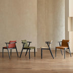 Vintage Wood Dining Chair Series with Hanging Arms, Stackable Comfort