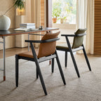Vintage Wood Dining Chair Series with Hanging Arms, Stackable Comfort