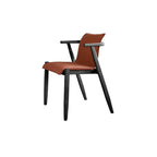 Vintage Wood Dining Chair Series with Hanging Arms, Stackable Comfort
