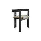 Vintage Wood Dining Chair Series with Sculpted Ash Frame and Plush Textured Seat