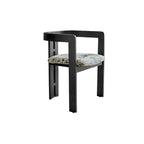 Vintage Wood Dining Chair Series with Sculpted Ash Frame and Plush Textured Seat