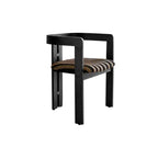 Vintage Wood Dining Chair Series with Sculpted Ash Frame and Plush Textured Seat