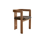 Vintage Wood Dining Chair Series with Sculpted Ash Frame and Plush Textured Seat