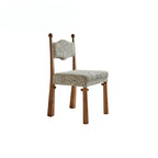 Vintage Wood Dining Chair Series With Turned Ash Legs and Patterned Upholstery