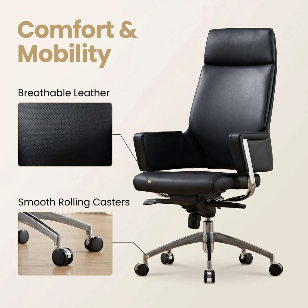 Vista High-Back Executive Leather Office Chair