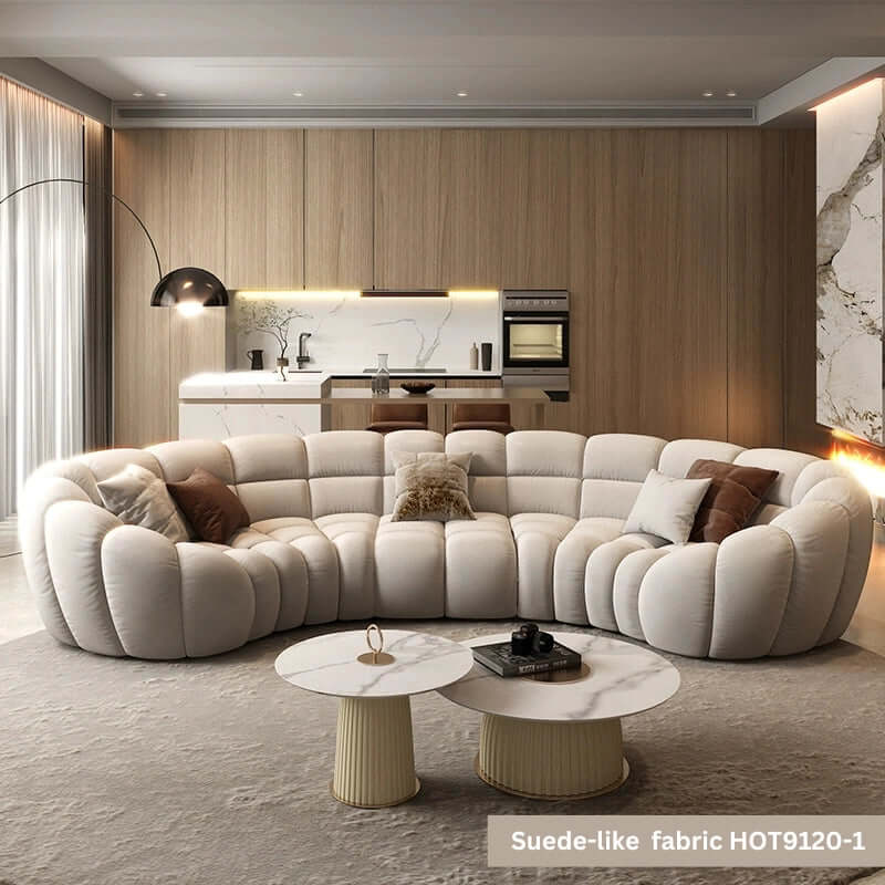 Wabi-Sabi Cloud Sectional Sofa in Sherpa Fleece