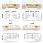 Wabi-Sabi Cloud Sectional Sofa in Sherpa Fleece