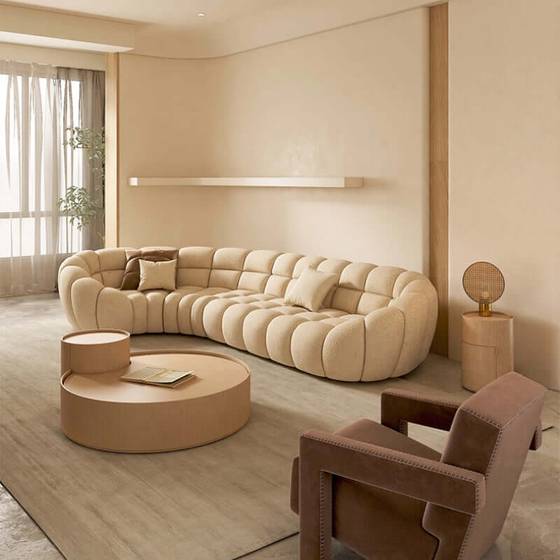 Wabi-Sabi Cloud Sectional Sofa in Sherpa Fleece