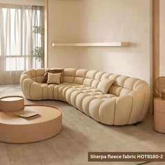 Wabi-Sabi Cloud Sectional Sofa in Sherpa Fleece