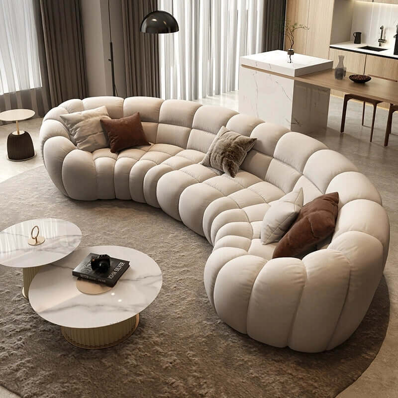 Wabi-Sabi Cloud Sectional Sofa in Sherpa Fleece Main Product Image Hauptbild