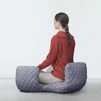 Wabi-Sabi Quilted Floor Meditation Chair with Folding Ergonomic Support