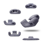 Wabi-Sabi Quilted Floor Meditation Chair with Folding Ergonomic Support