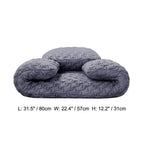 Wabi-Sabi Quilted Floor Meditation Chair with Folding Ergonomic Support Dimensions