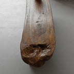 Wabi-Sabi Solid Wood Entry Bench with Organic Silhouette and Raw Stump Bases