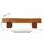 Wabi-Sabi Solid Wood Entryway Bench with Block Base and Hand-Finished Grain Dimensions