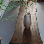 Wabi-Sabi Solid Wood Entryway Bench with Live Edge and Natural Imperfections