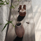 Wabi-Sabi Solid Wood Entryway Bench with Natural Bark Edges