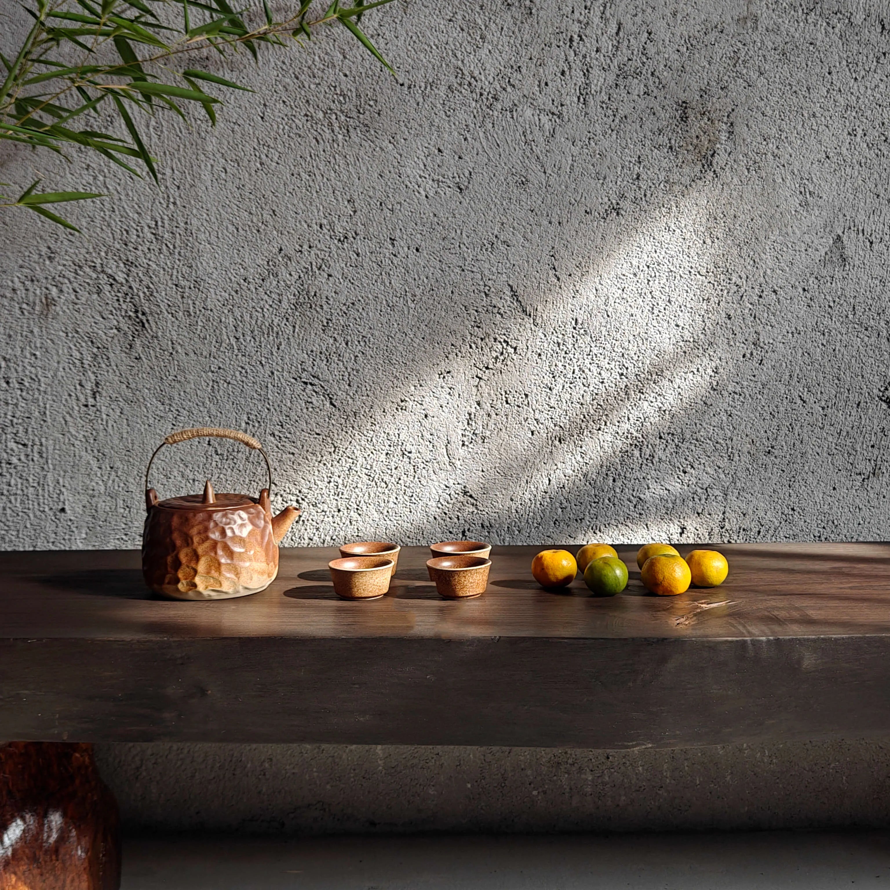 Wabi-Sabi Solid Wood Entryway Bench with Natural Bark Edges