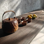 Wabi-Sabi Solid Wood Entryway Bench with Natural Bark Edges