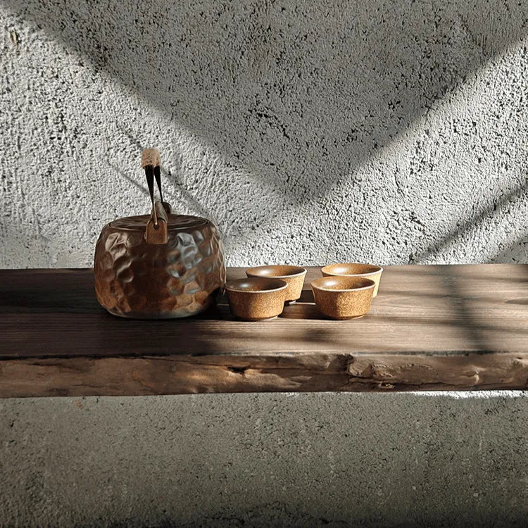 Wabi-Sabi Solid Wood Entryway Bench with Organic Tree Root Base