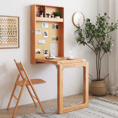 Wall Mounted Folding Desk With Oak Legs