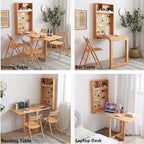 Wall Mounted Folding Desk With Oak Legs Main Product Image