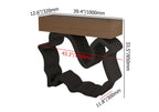 Walnut & Black Console Table With Curved Bottom Shelf