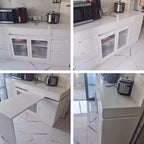 Walnut Convertible Sideboard With Rotating Tabletop