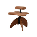 Walnut Cross Legged Meditation Office Chair With Waterproof Upholstery