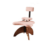 Walnut Cross Legged Meditation Office Chair With Waterproof Upholstery