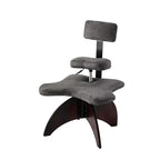 Walnut Cross Legged Meditation Office Chair With Waterproof Upholstery