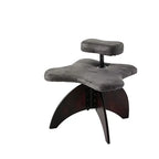 Walnut Cross Legged Meditation Office Chair With Waterproof Upholstery