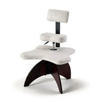 Walnut Cross Legged Meditation Office Chair With Waterproof Upholstery
