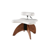 Walnut Cross Legged Meditation Office Chair With Waterproof Upholstery