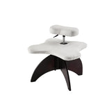 Walnut Cross Legged Meditation Office Chair With Waterproof Upholstery