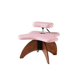 Walnut Cross Legged Meditation Office Chair With Waterproof Upholstery