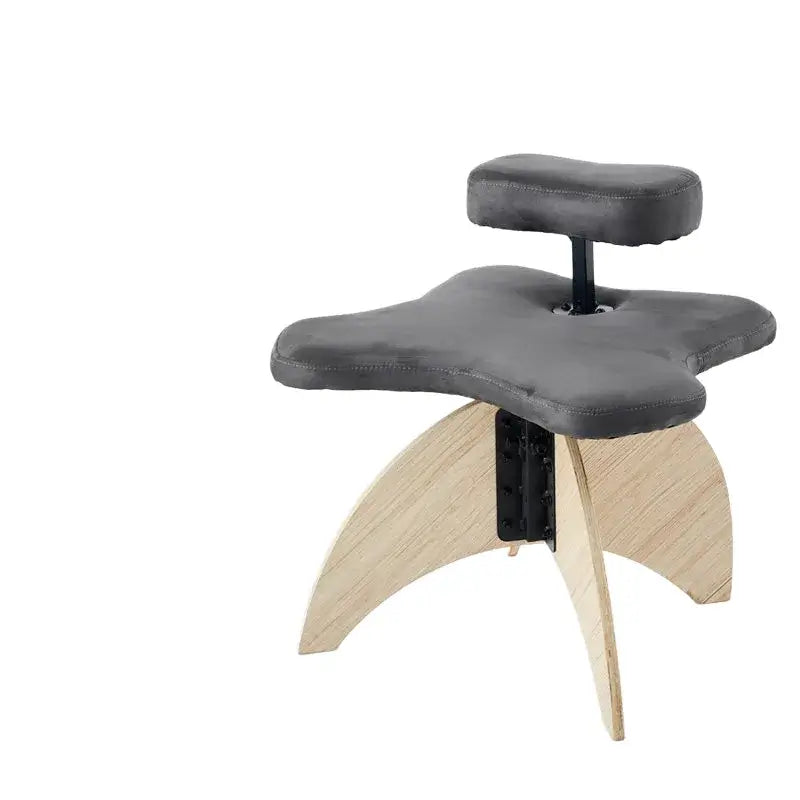Walnut Cross Legged Meditation Office Chair With Waterproof Upholstery