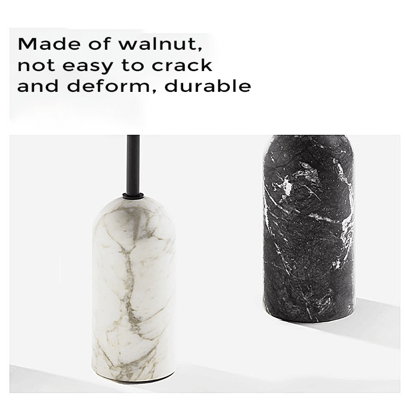 Walnut Ekero Side Table With Marble Base