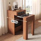 Walnut Extendable Console Table - Space Saving Design