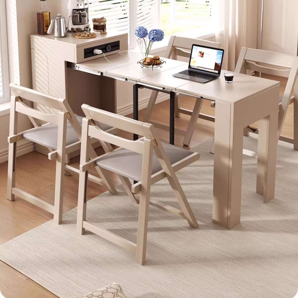 Walnut Extendable Console Table - Space Saving Design