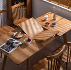 Walnut Extendable Dining Table, Solid Wood, Size A