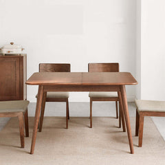 Walnut Extendable Dining Table, Solid Wood, Size A