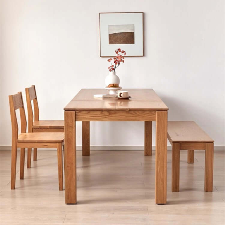 Walnut Extendable Dining Table With Hidden Leaf, 63"-87"