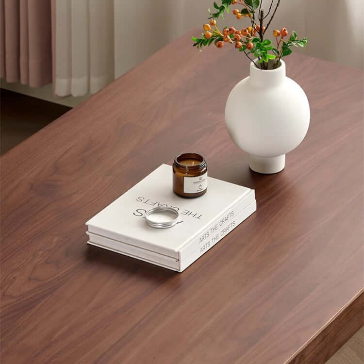 Walnut Extendable Dining Table With Hidden Leaf, 63"-87"